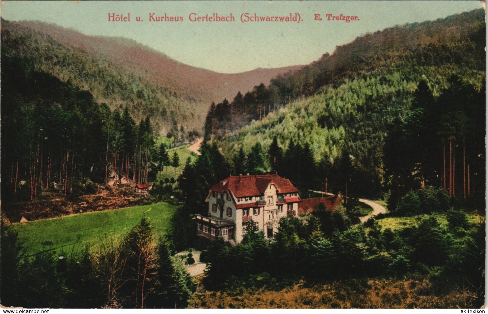 Ansichtskarte Bühlertal Hôtel U. Kurhaus Gertelbach (Schwarzwald) 1910 - Buehlertal