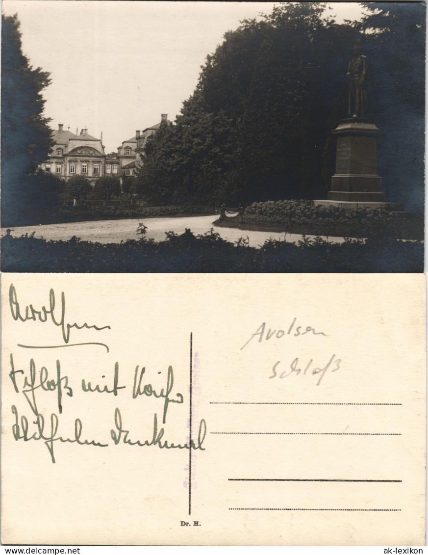 Ansichtskarte Bad Arolsen Schloß Mit Kaiser-Wilhelm-Denkmal 1927 - Bad Arolsen
