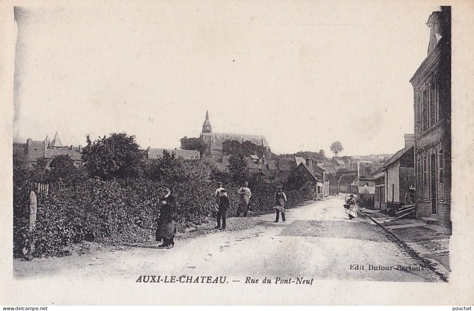 C5-62) AUXI  LE  CHATEAU - RUE DU PONT NEUF  - ANIMEE - HABITANTS - ( 2 SCANS ) - Auxi Le Chateau