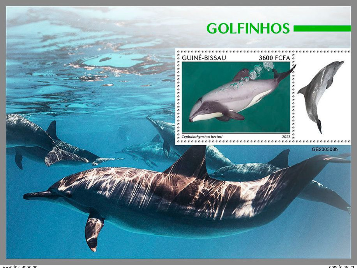 GUINEA-BISSAU 2023 MNH Dolphins Delphine S/S – OFFICIAL ISSUE – DHQ2416 - Delfine