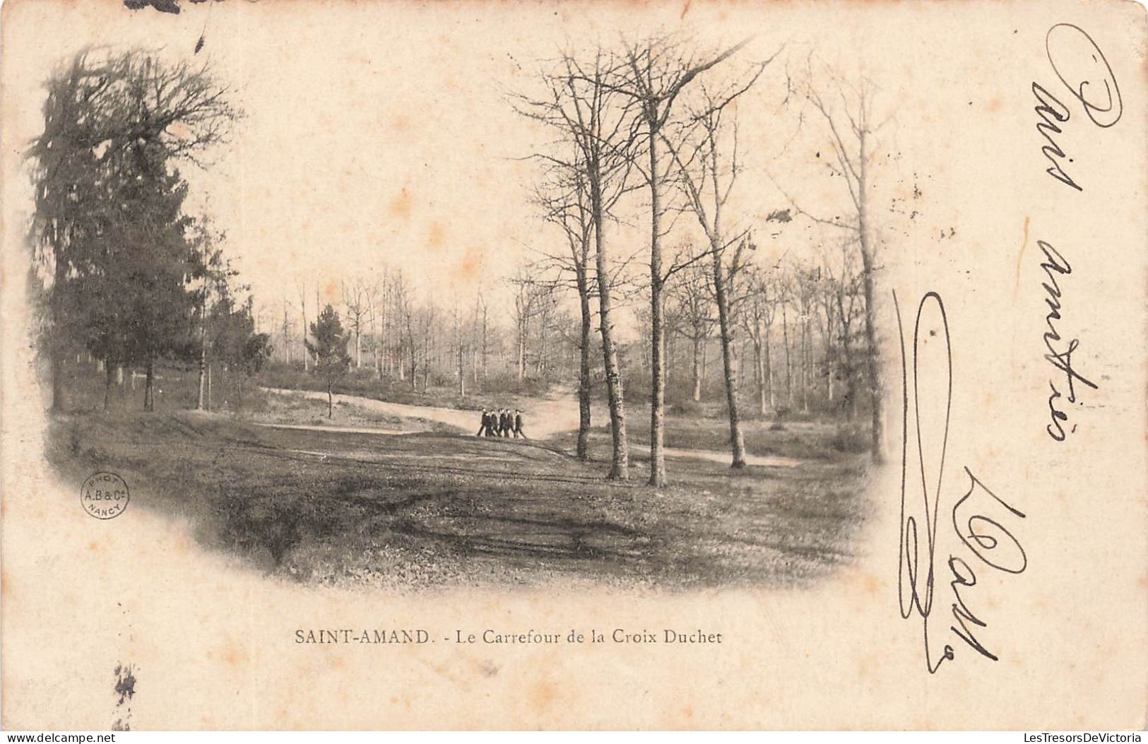 FRANCE - Saint Amand - Vue Sur Le Carrefour De La Croix Ducher - Animé - Vue Générale - Carte Postale Ancienne - Saint Amand Les Eaux