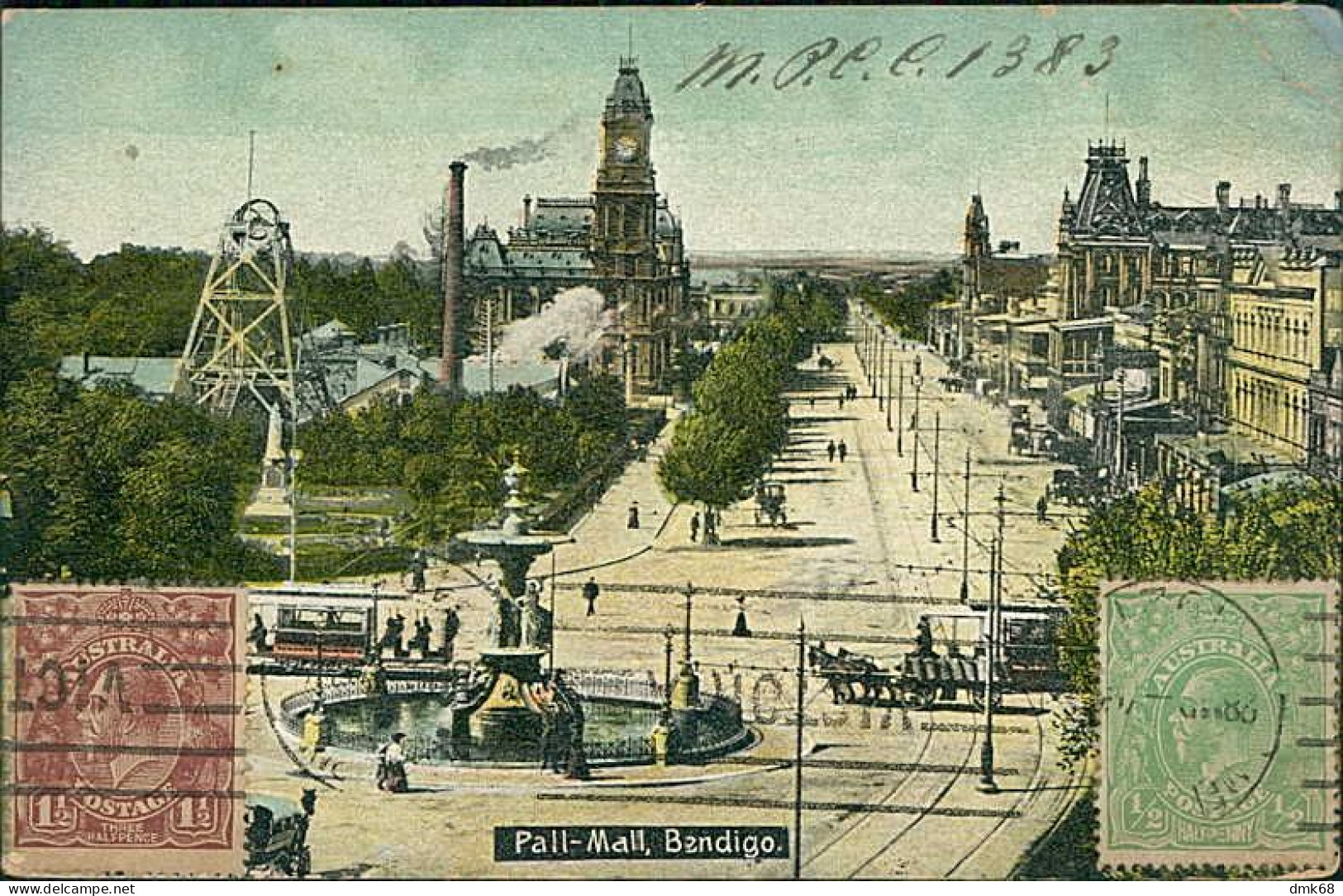 AUSTRALIA - PALI-MALL - BENDIGO - MAILED 1921 / STAMPS  (18196) - Bendigo