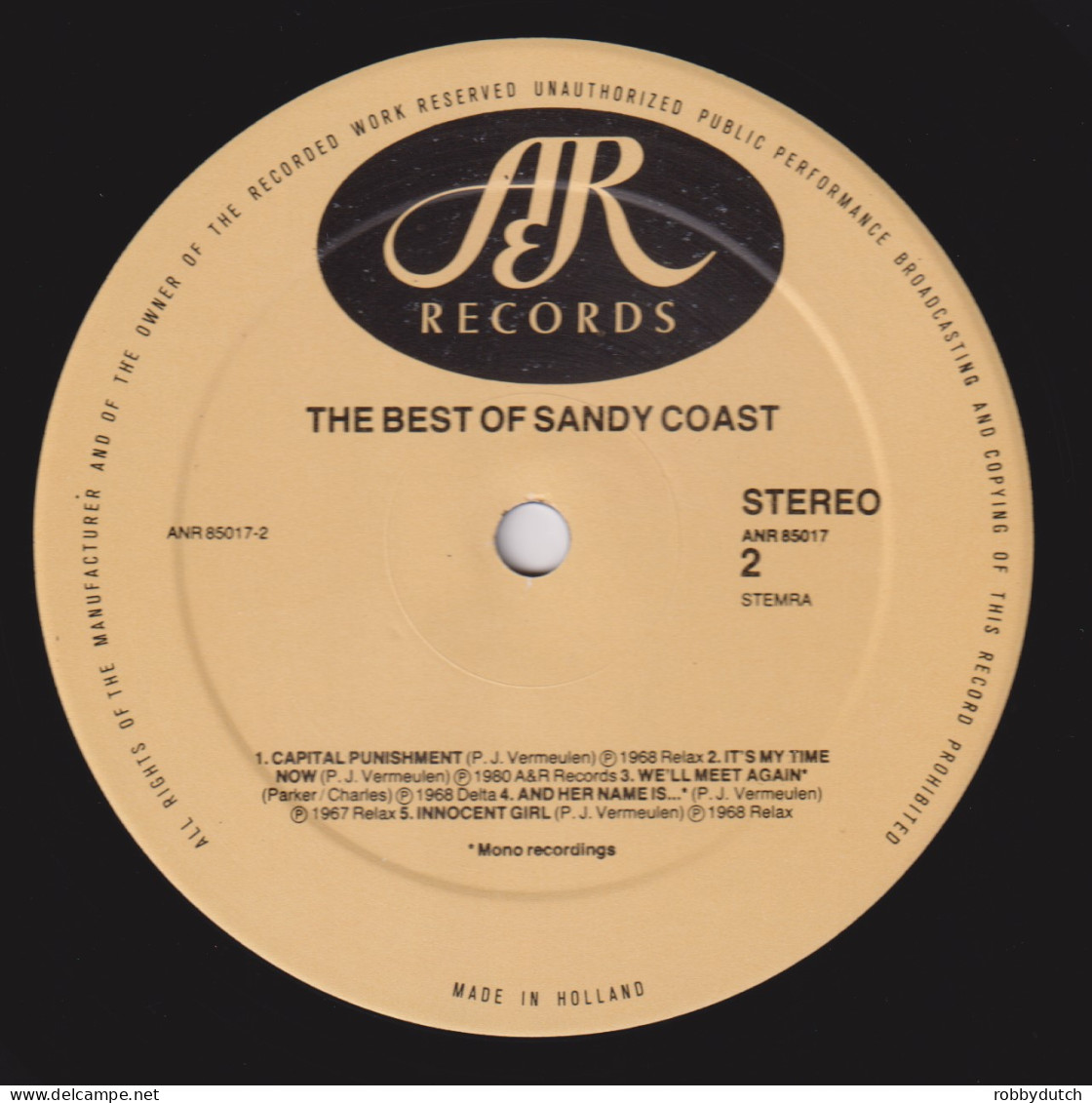 * LP *  SANDY COAST - THE BEST OF (Holland 1981 EX) - Rock