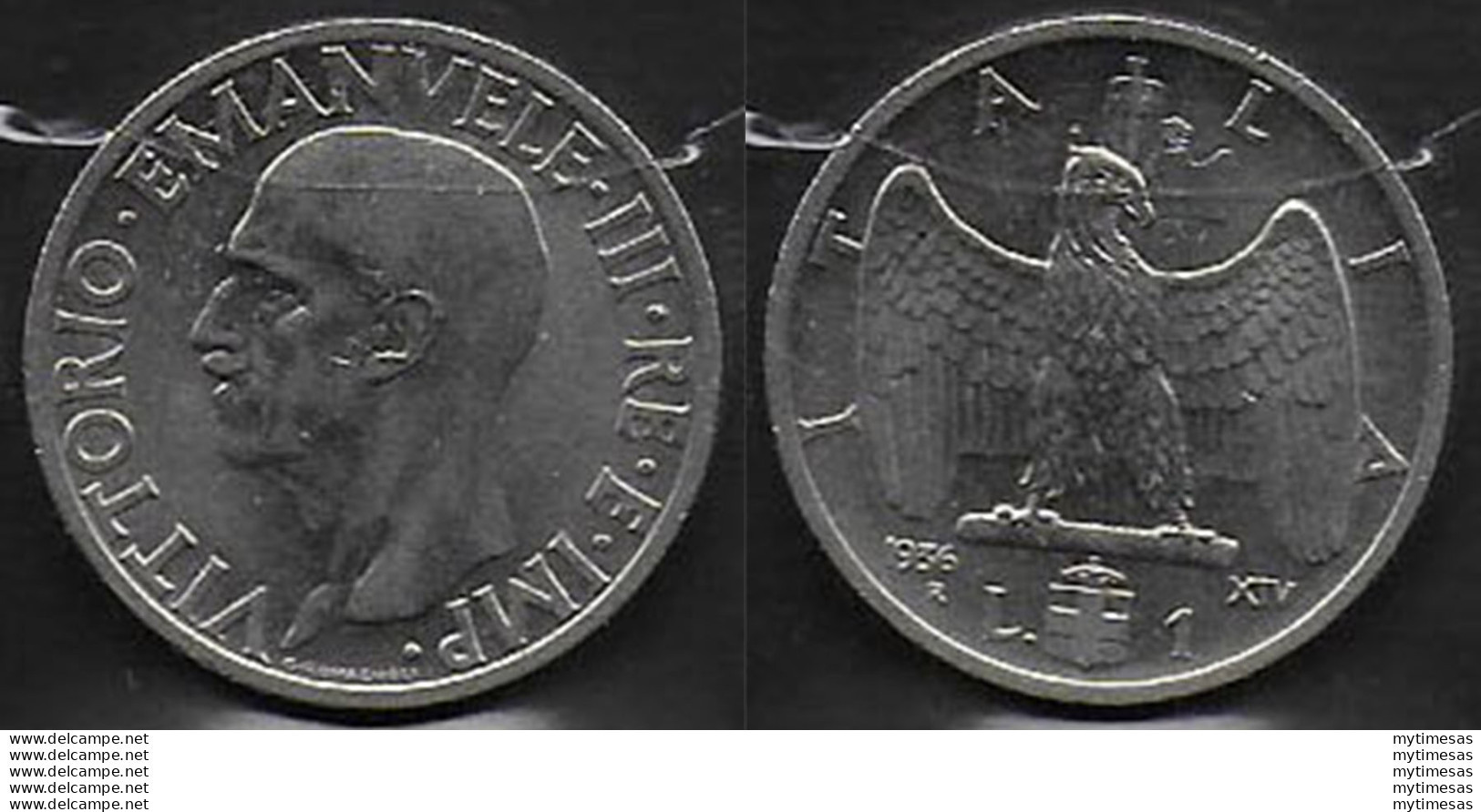 1936 Italia VE III Lire 1 Impero In Nichelio SPL - 1900-1946 : Victor Emmanuel III & Umberto II