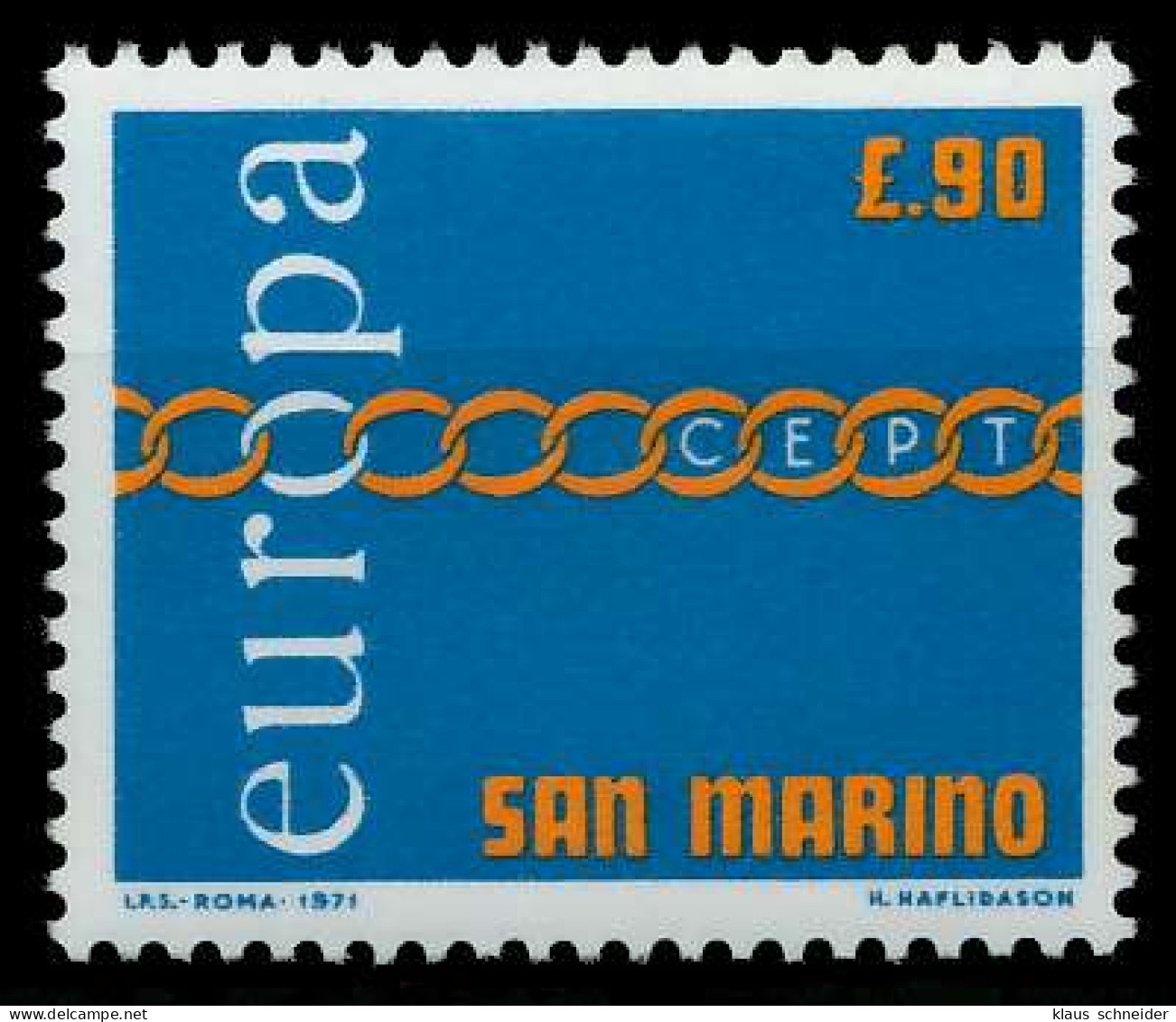 SAN MARINO 1971 Nr 976 Postfrisch SAAA9B6 - Unused Stamps