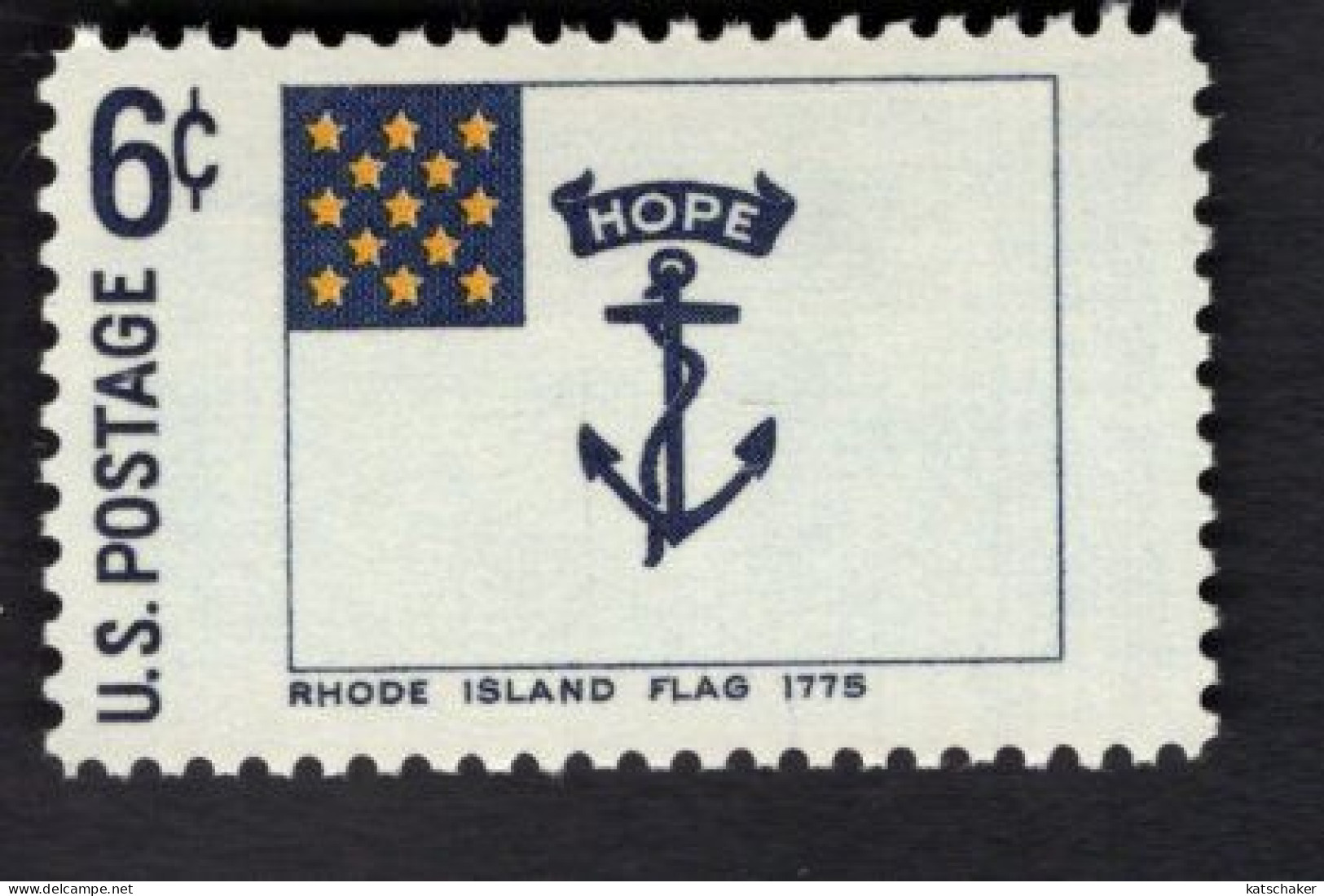 203629325 1968 SCOTT 1349 (XX) POSTFRIS MINT NEVER HINGED  - HISTORIC FLAG - RHODE ISLAND 1775 - Unused Stamps
