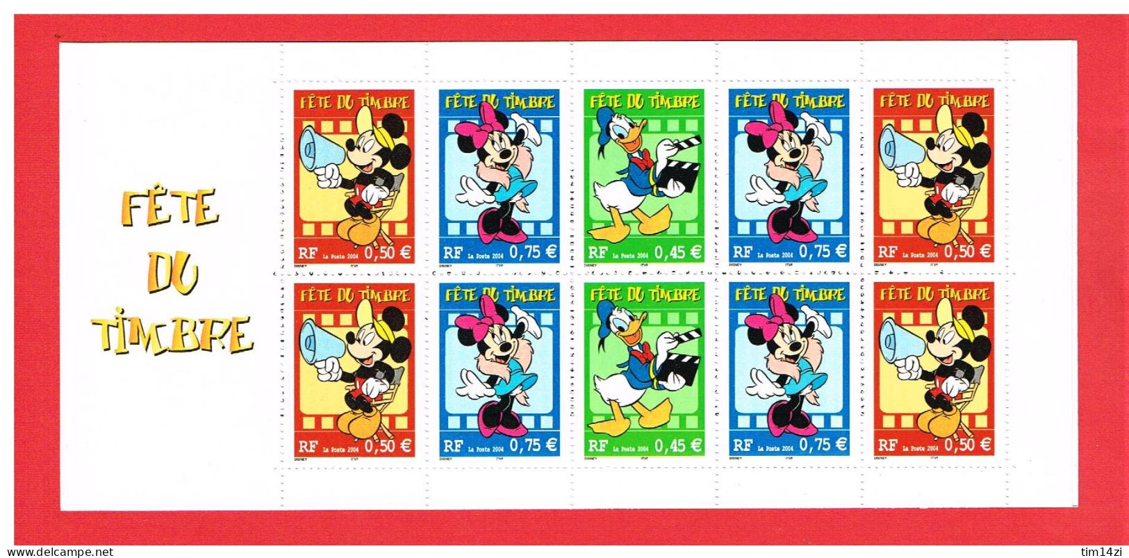 FRANCE 2004 - CARNET FETE DU TIMBRE - BC 3641a - NEUF** - DISNEY -  Y.&.T - Cote : 25.00 € - Giornata Del Francobolli