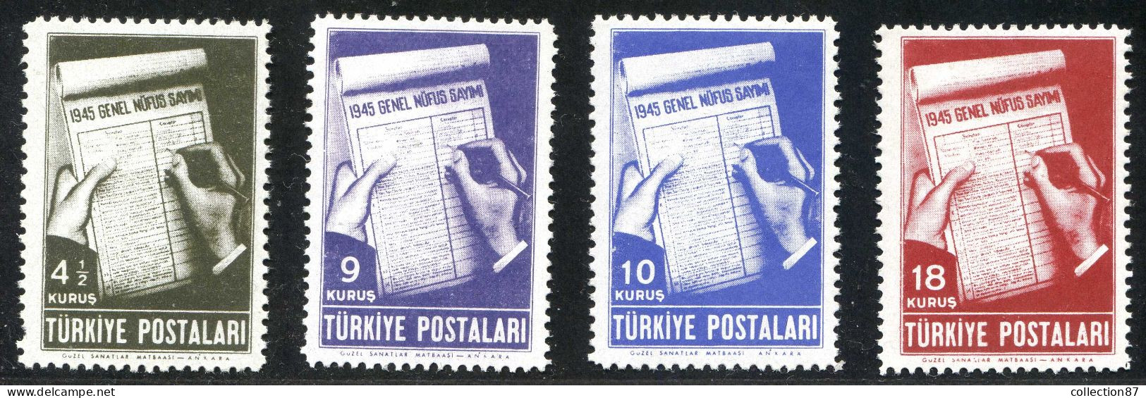 REF 091 > TURQUIE < Yv N° 1027 à 1030 * * < Neuf Luxe Dos Visible MNH * *  - Turkey - Nuovi