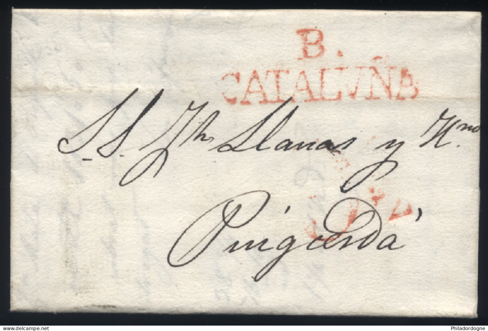 LaC Barcelona B. Cataluna Pour Puigcerda - 01/1835 - ...-1850 Préphilatélie