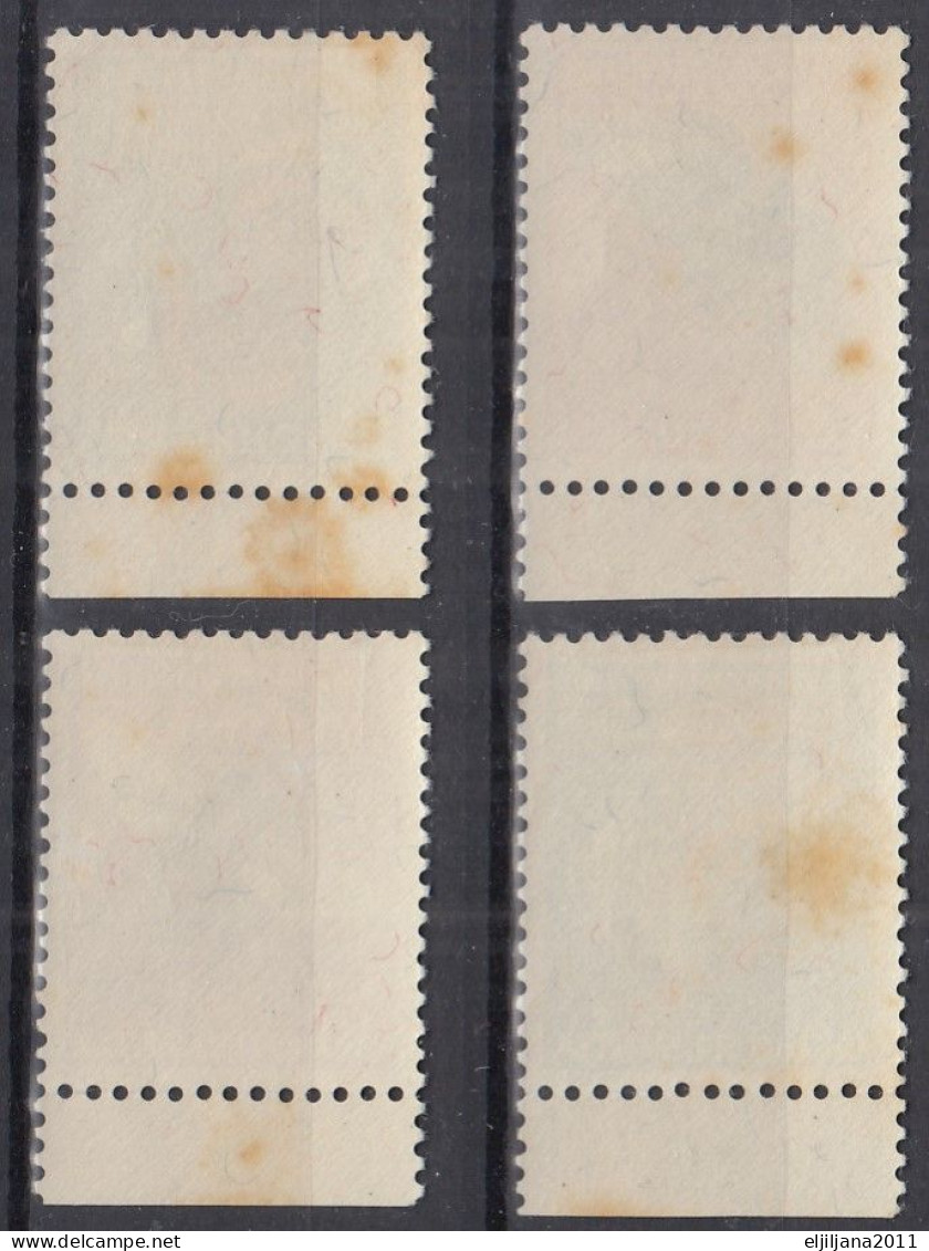 Switzerland / Helvetia / Schweiz / Suisse 1950 ⁕ Butterflies / Pro Juventute Mi.551-552, 554 ⁕ 4v MH (yellow Spots) - Unused Stamps