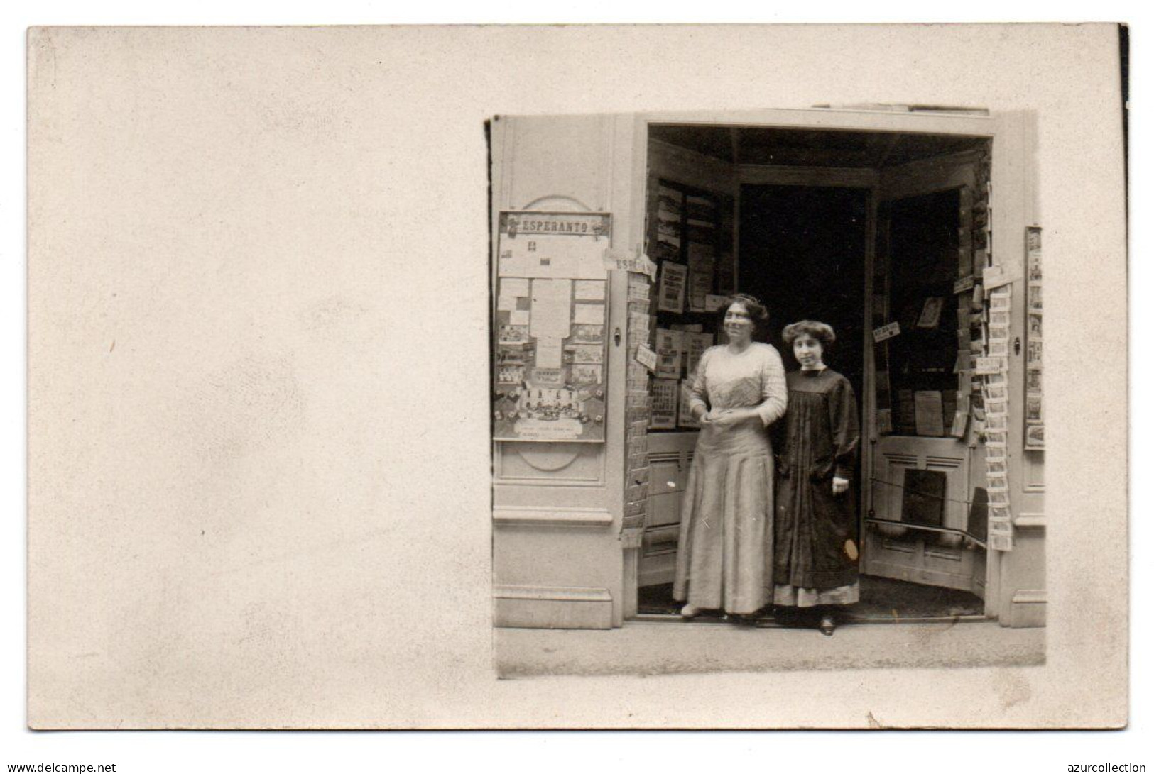 Magasin D' Esperanto. Carte Photo Animée Non Située - Shops