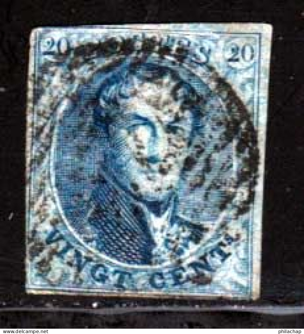 Belgique 1851 Yvert 7 (o) B Oblitere(s) - 1851-1857 Medallions (6/8)