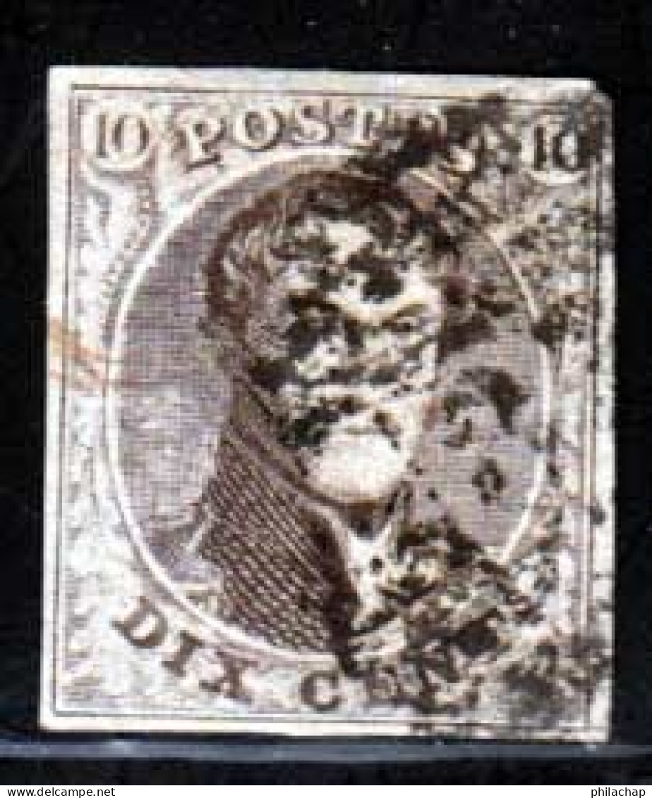 Belgique 1858 Yvert 10a (o) B Oblitere(s) - 1858-1862 Médaillons (9/12)