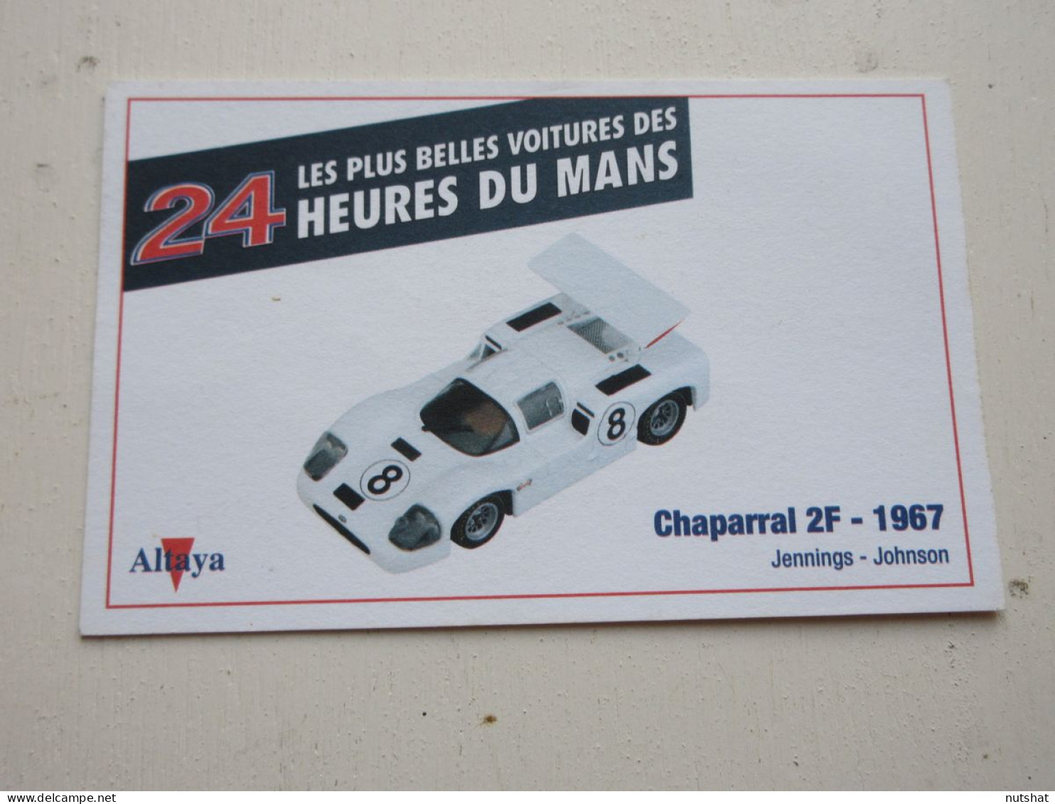 AUTO CARTE 24h Du MANS 1967 CHAPARRAL 2F - JENNINGS JOHNSON - Sonstige