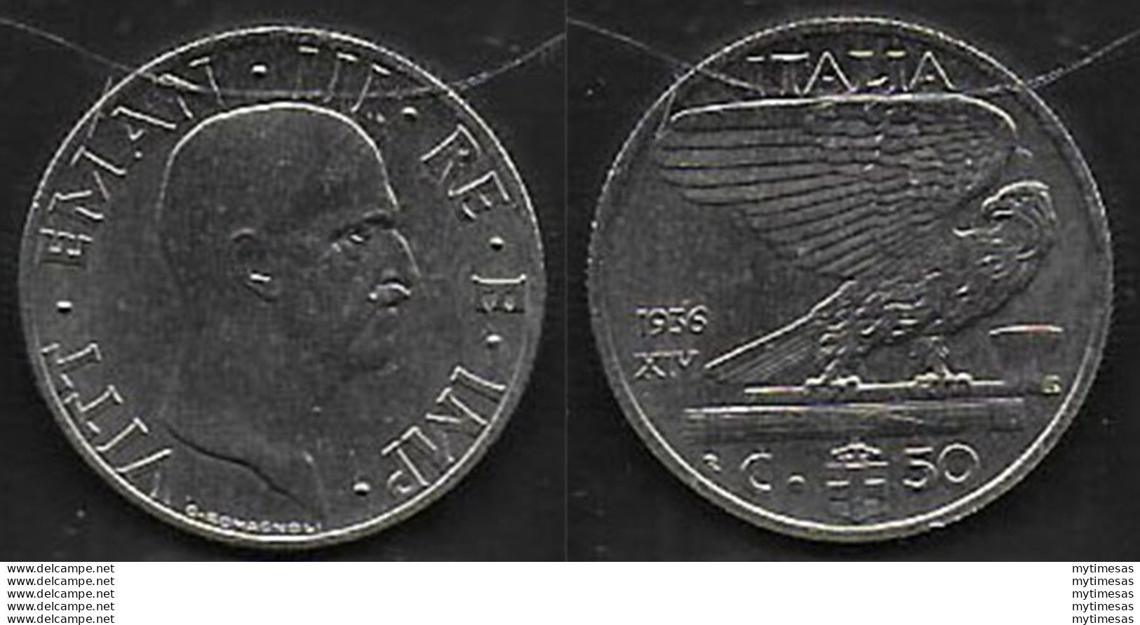 1936 Italia VE III 50c. Impero In Nichelio SPL - 1900-1946 : Víctor Emmanuel III & Umberto II