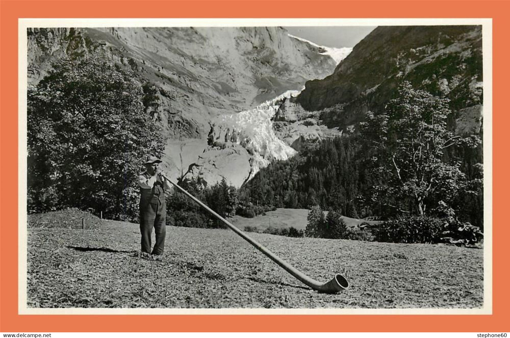 A700 / 387 Suisse Alphornblaser Am Ob. Gletscher ( Folklore ) - Horn