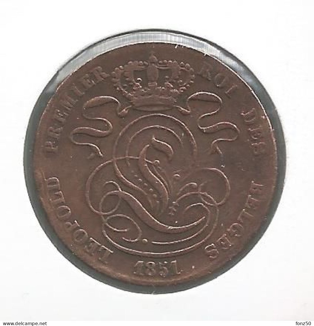 12744 * LEOPOLD I * 5 Cent 1851  Met Punt * Fraai - 5 Cent