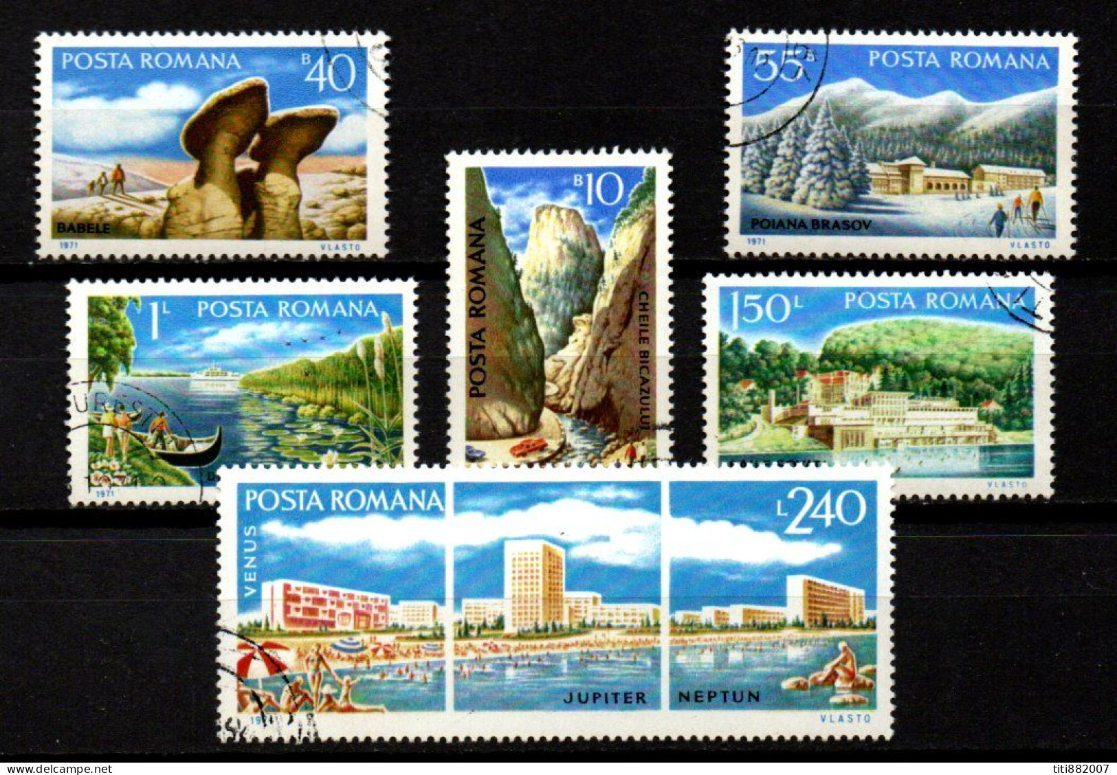 ROUMANIE     -    1971.  Série  Tourisme  /  Hotels.  Oblitérés - Used Stamps