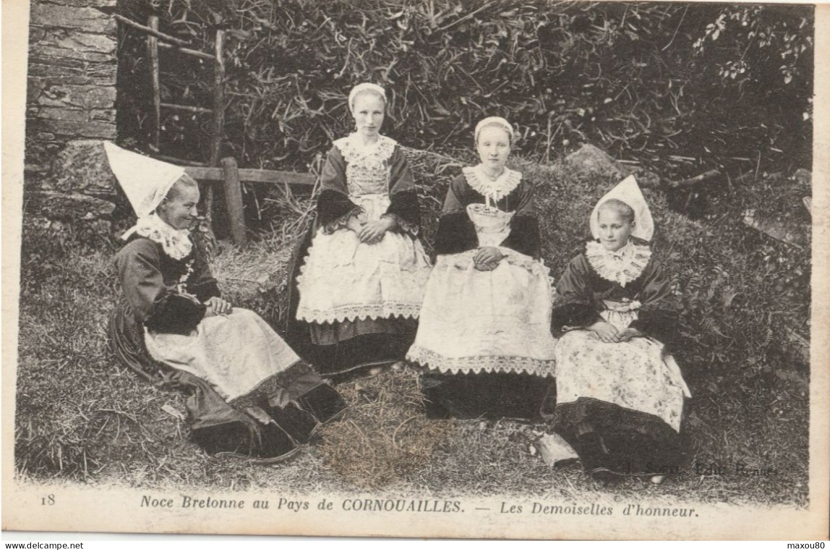 Noce Bretonne Au Pays De CORNOUAILLES  -  Les Demoiselles D'Honneur - Huwelijken