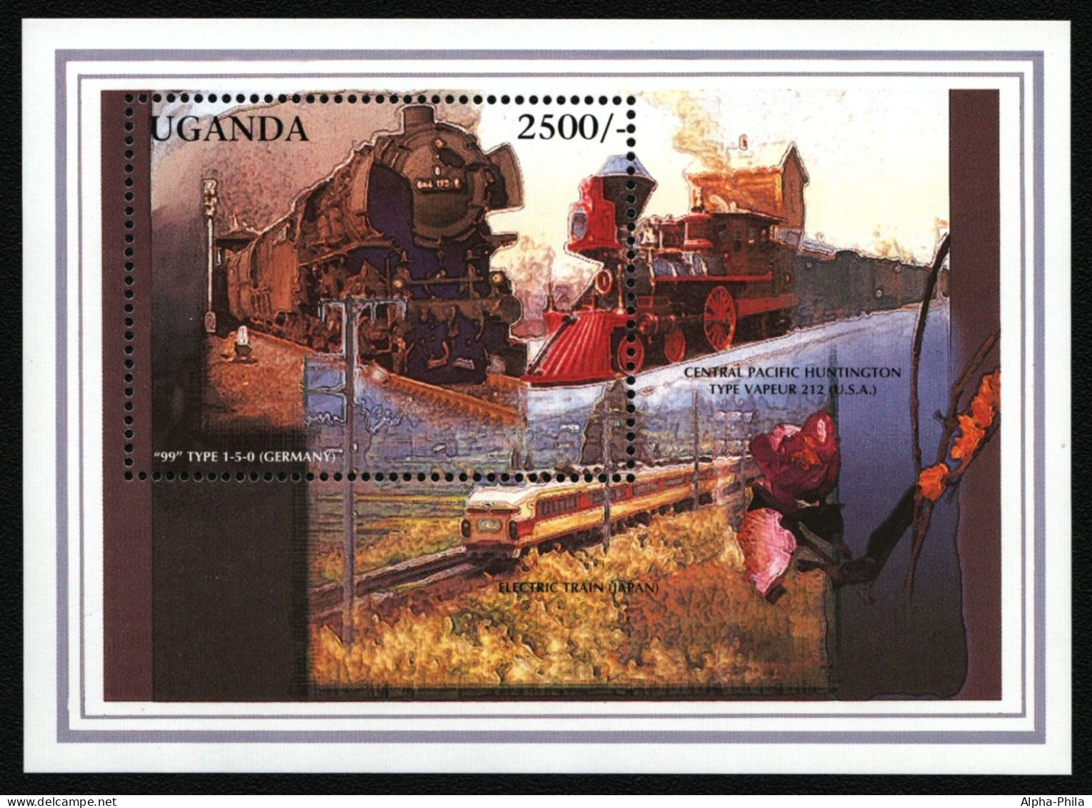 Uganda 1996 - Mi-Nr. Block 265 ** - MNH - Eisenbahn / Trains - Oeganda (1962-...)