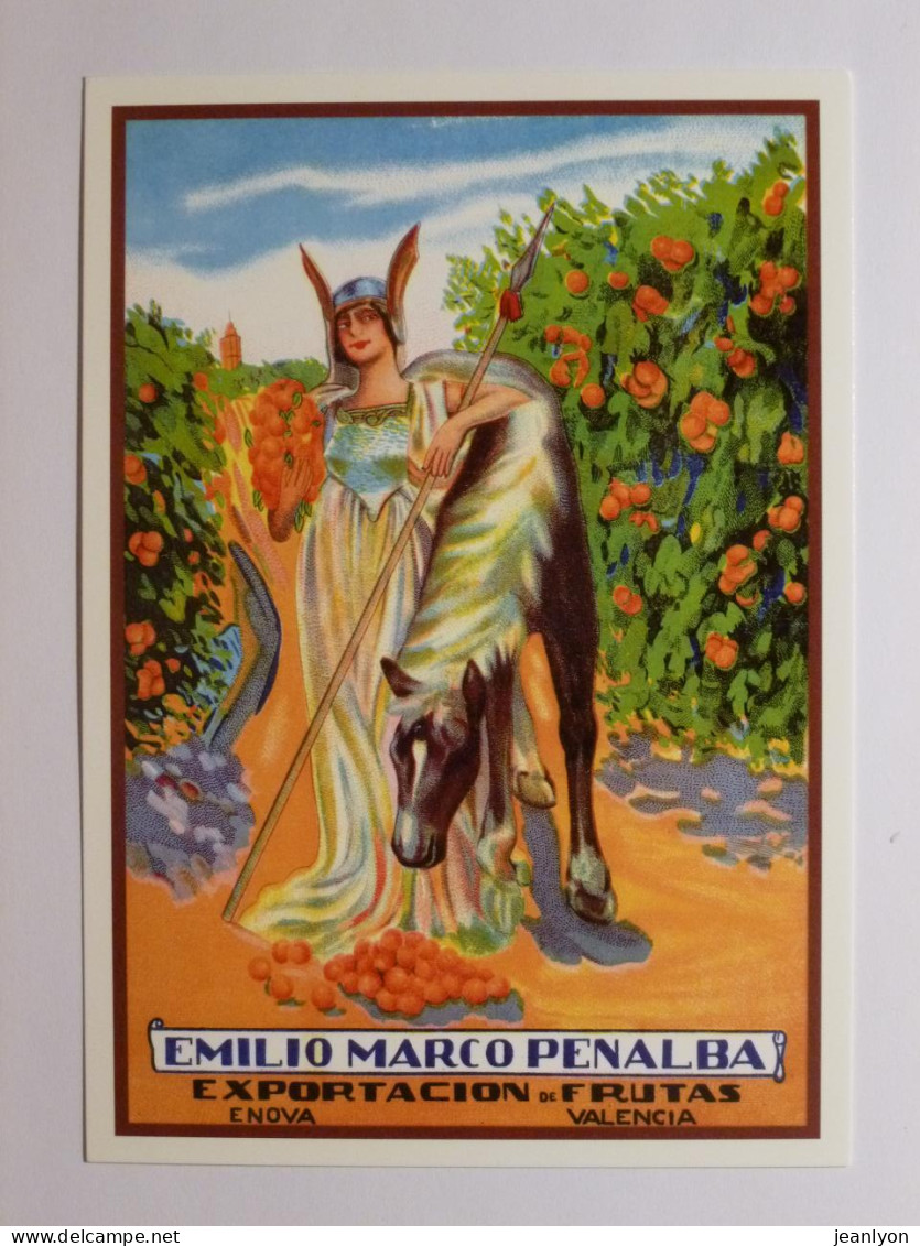 ARBRE FRUITIER - Femme Avec Cheval - Fruit - Emilio Marco Penalba - Carte Postale Moderne Espagnole Reproduisant Affiche - Bomen