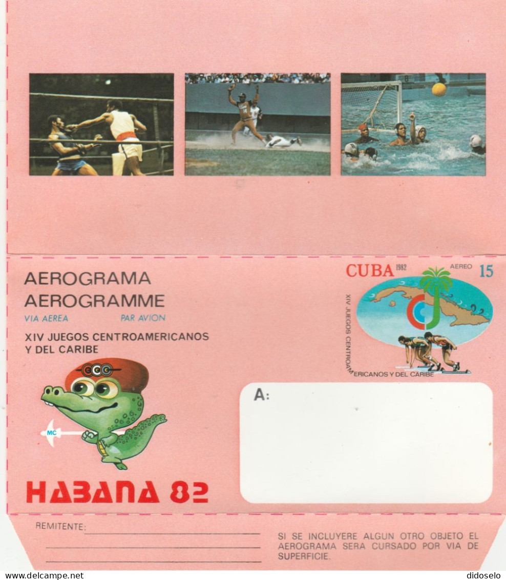 Cuba - 1982 - Central American Games -  Aerogramme  / Unused - Poste Aérienne