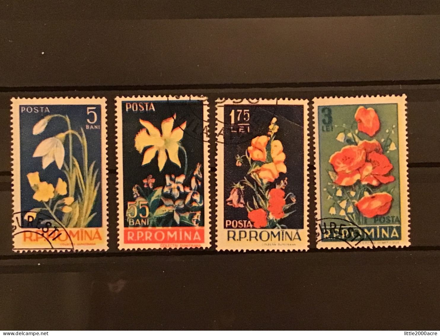 Romania 1956 Flowers Used SG 2454-7 Yv 1469-72 Mi 1589-92 - Used Stamps