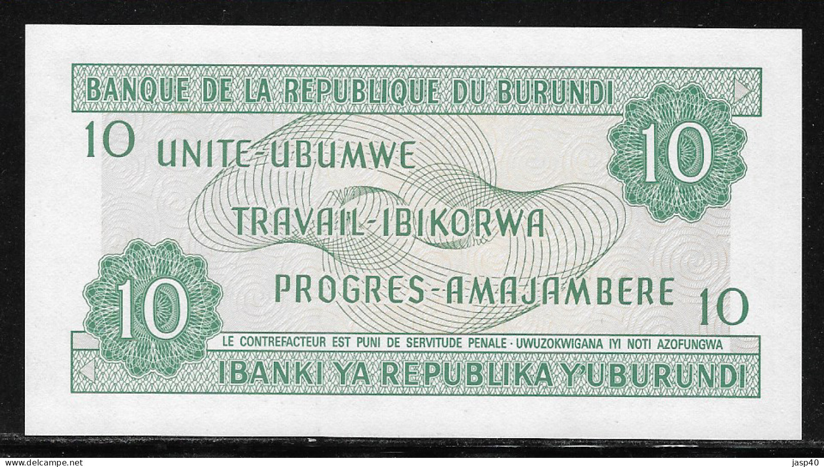 BURUNDI - 10 FRANCOS - Burundi