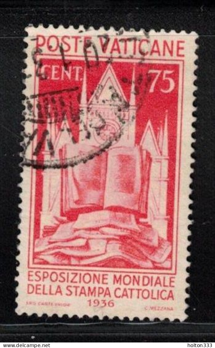 VATICAN Scott # 51 Used - 1936 World Exhibition Of Catholic Stamps CV $60 - Used Stamps