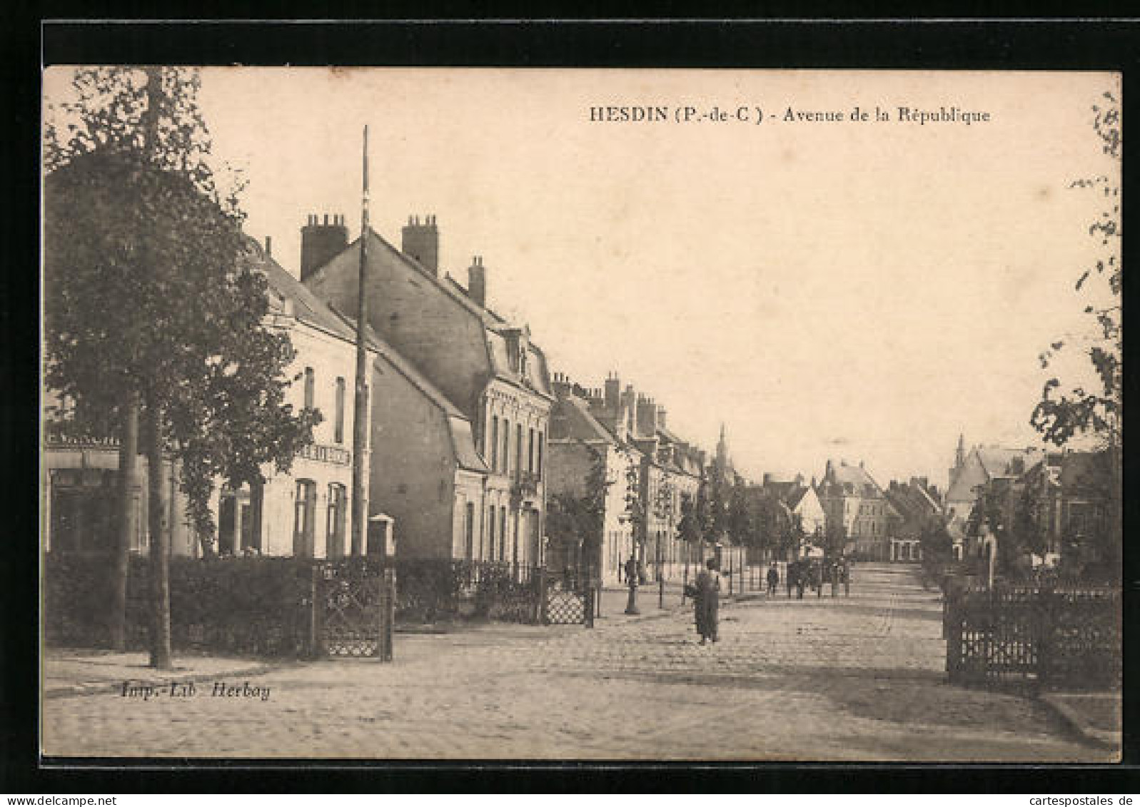 CPA Hesdin, Avenue De La République  - Hesdin