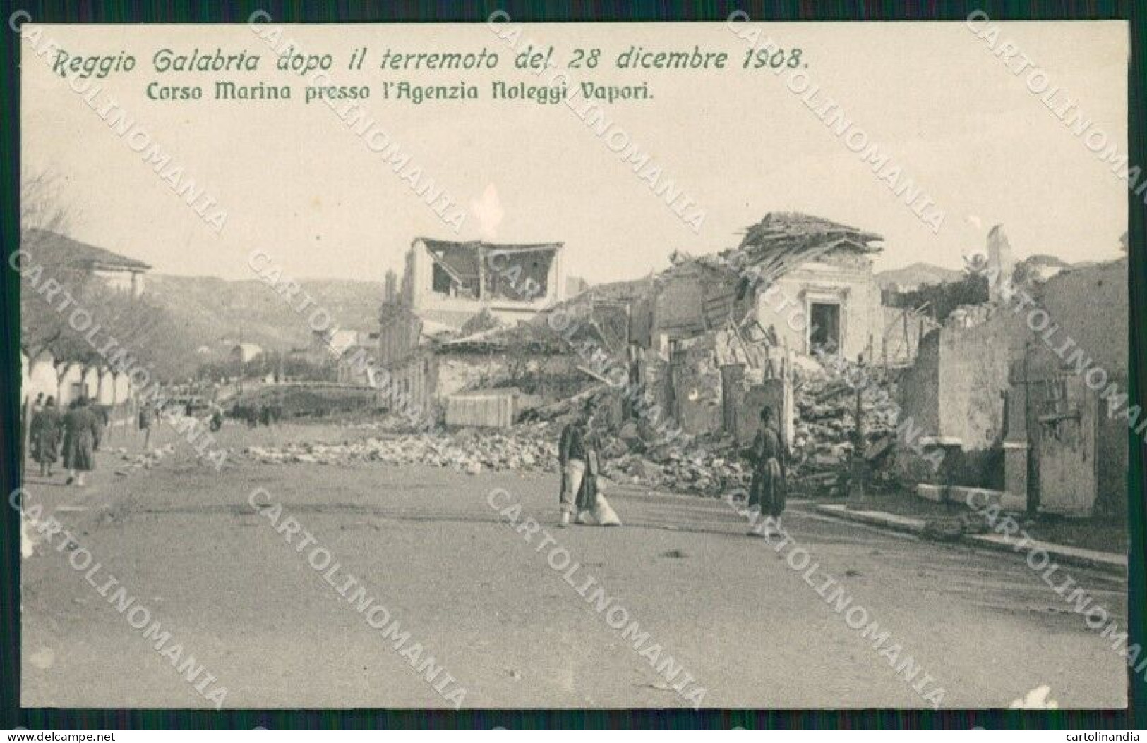 Reggio Calabria Città Terremoto 1908 ABRASA Cartolina XB1943 - Reggio Calabria