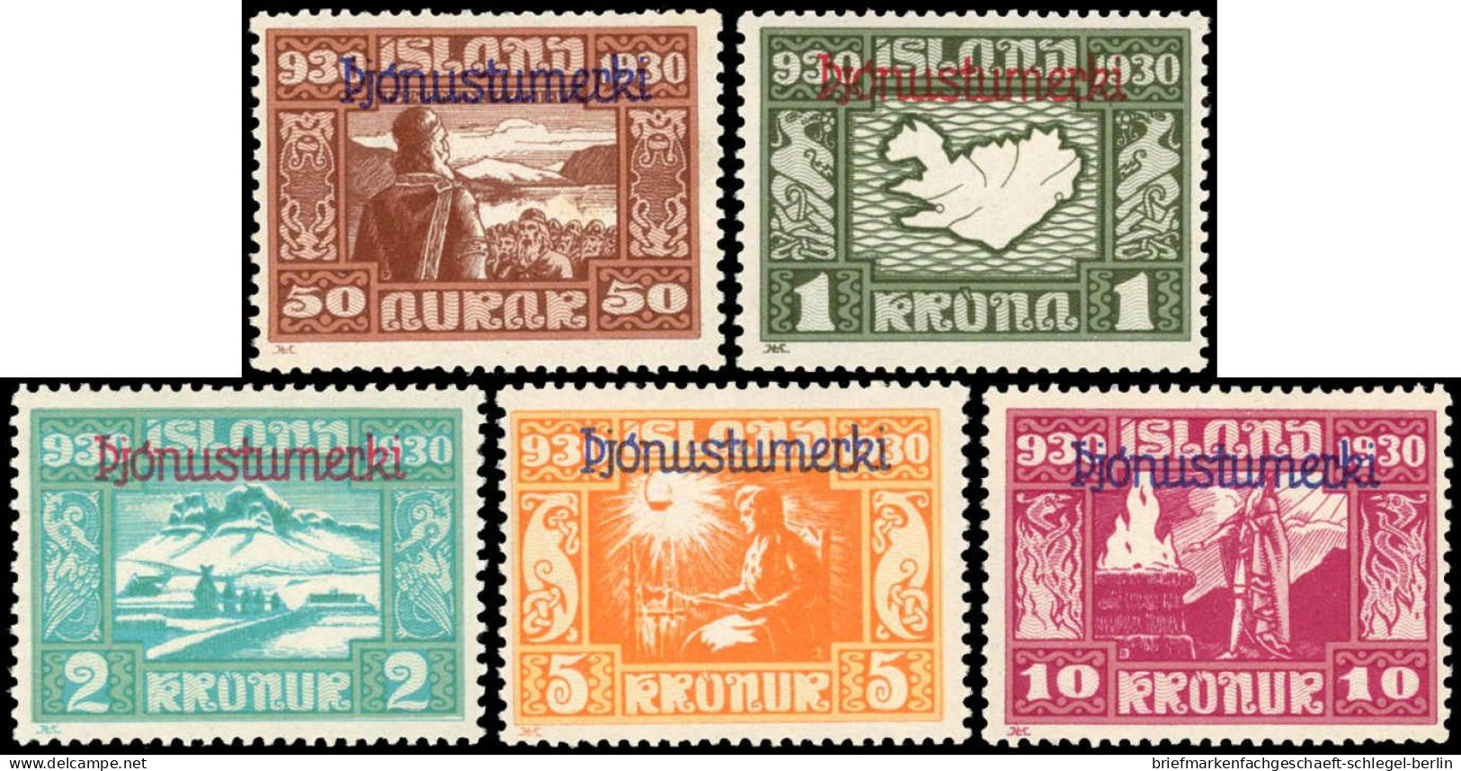 Island, 1930, D 44-59, Ungebraucht - Andere & Zonder Classificatie