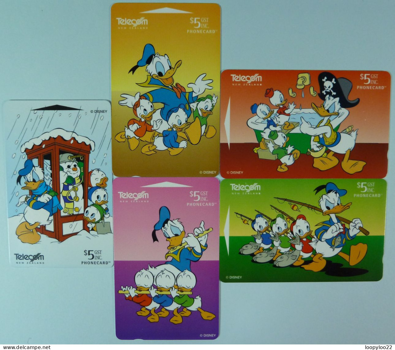 New Zealand - GPT - Disney - Friends Of Mickey - Part 4 - Huey, Dewey & Louie - Set Of 5 - Mint - New Zealand