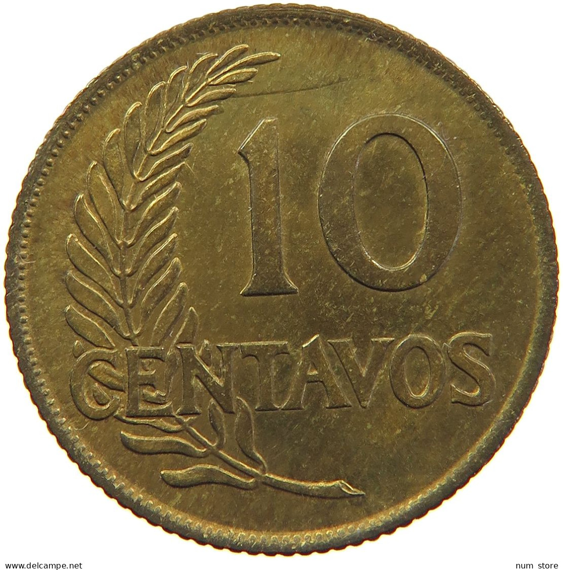 PERU 20 CENTAVOS 1951 UNC AVERS ERRROR #t030 0121 - Pérou