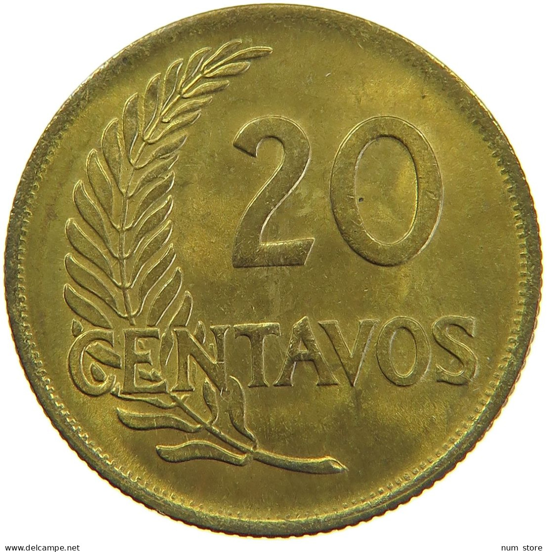 PERU 20 CENTAVOS 1951 #t030 0101 - Pérou