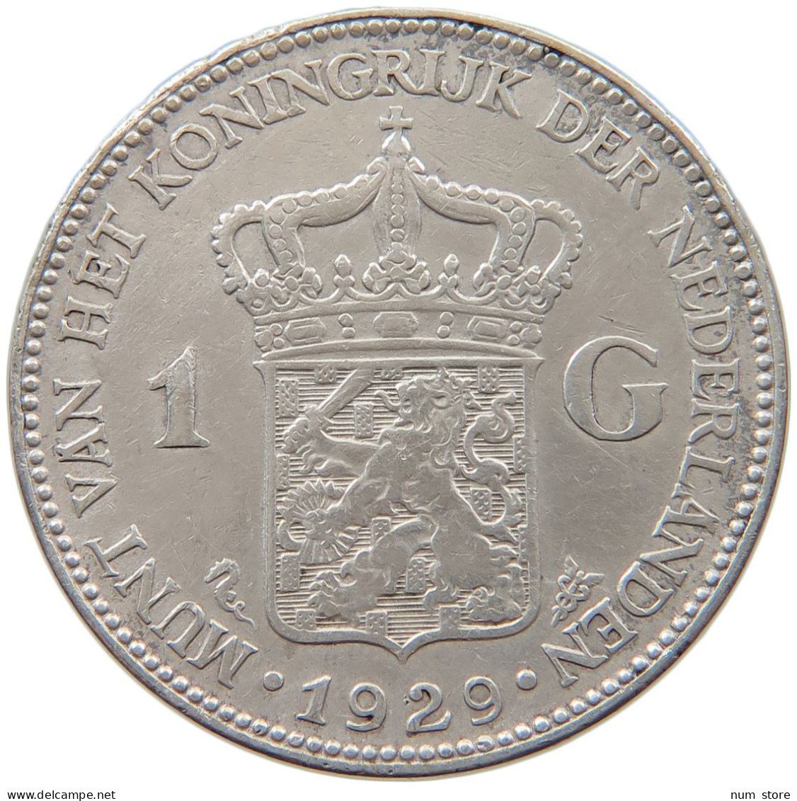 NETHERLANDS GULDEN 1929 #t028 0547 - 1 Gulden