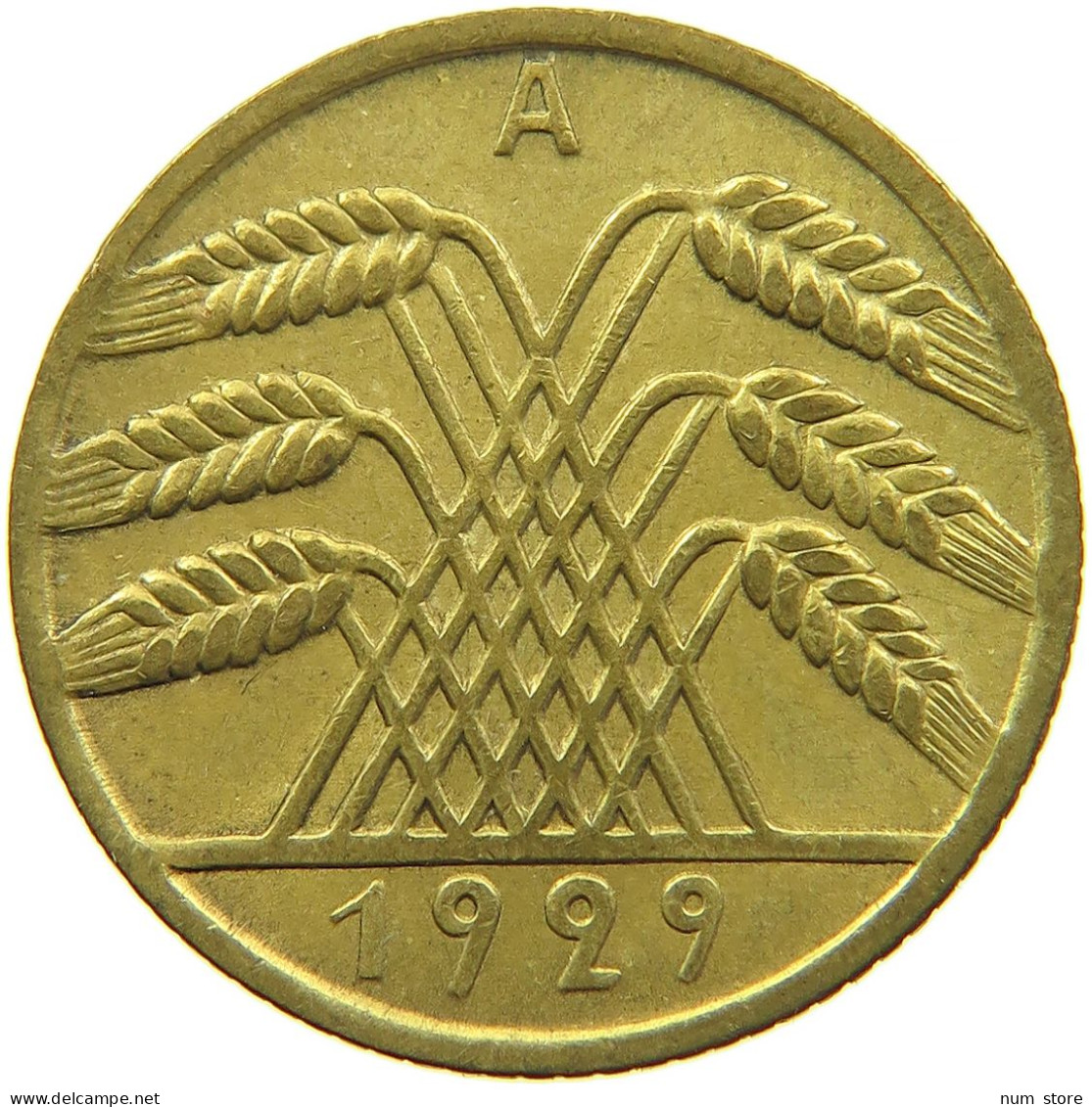 GERMANY WEIMAR 10 REICHSPFENNIG 1929 A #t030 0493 - 10 Rentenpfennig & 10 Reichspfennig