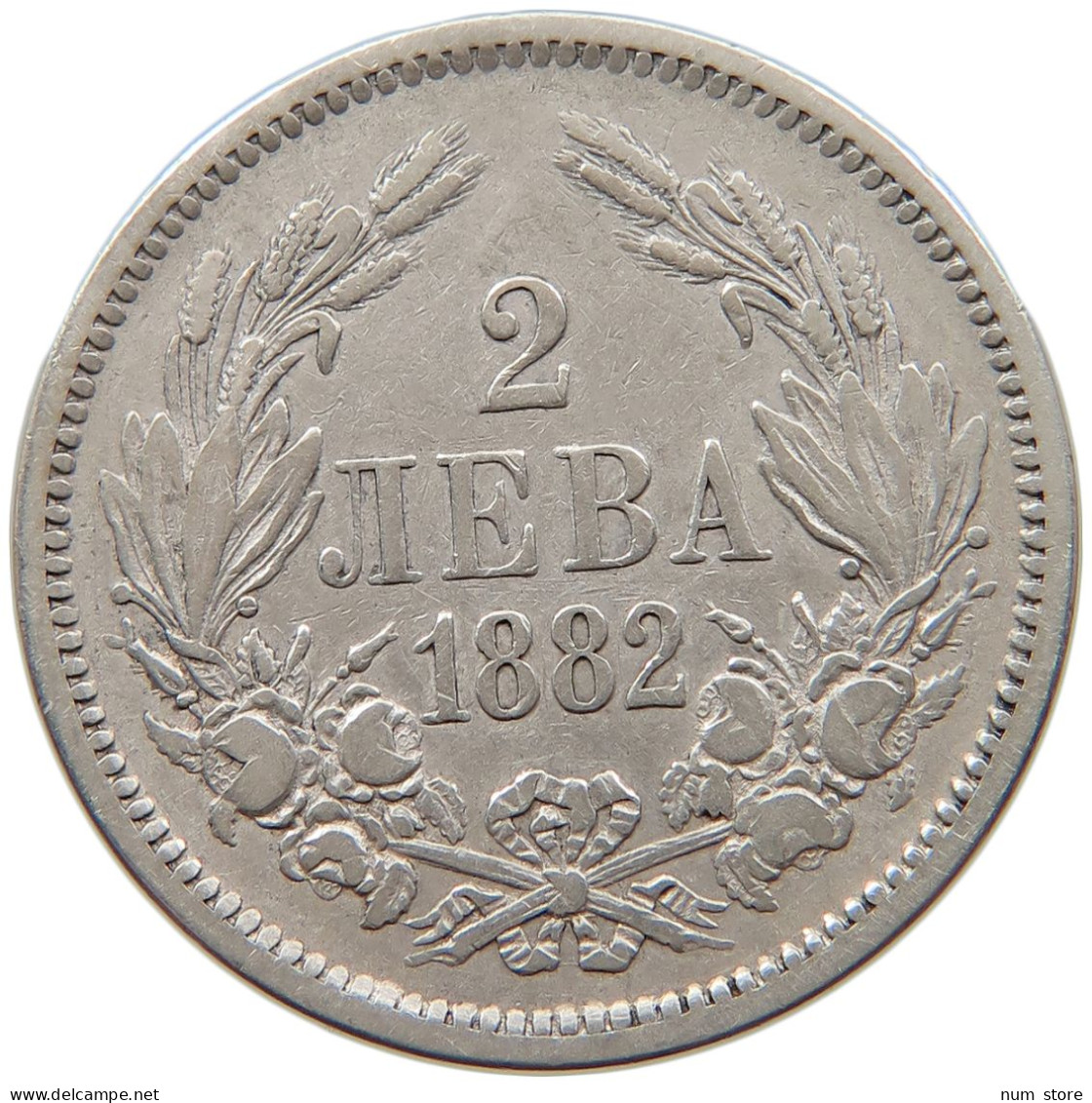 BULGARIA 2 LEVA 1882 #t028 0553 - Bulgarie