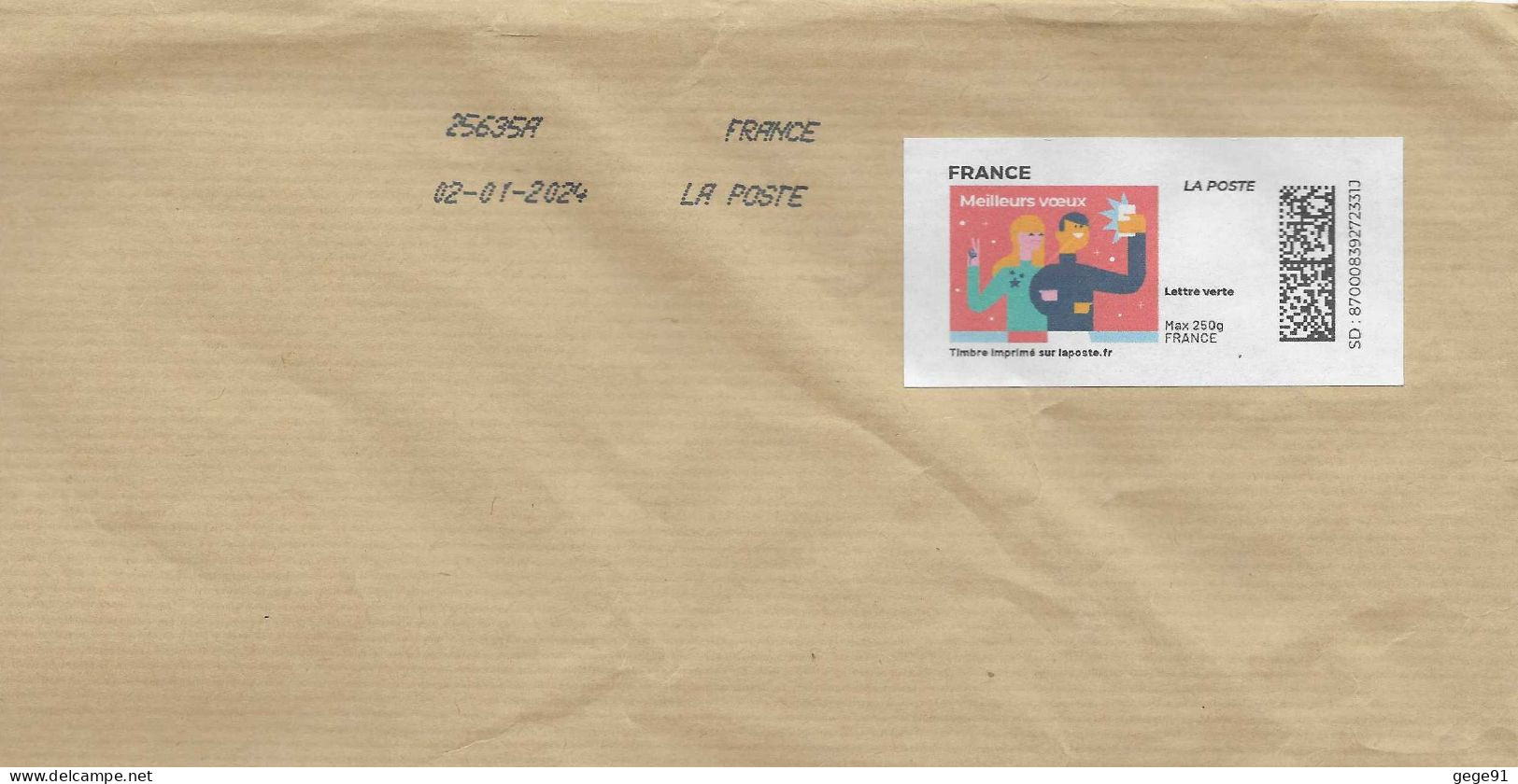 Montimbrenligne _ Affranchissement Par Internet - Fêtes De Fin D'année - Selfie - Photo - Enveloppe Entière - Printable Stamps (Montimbrenligne)