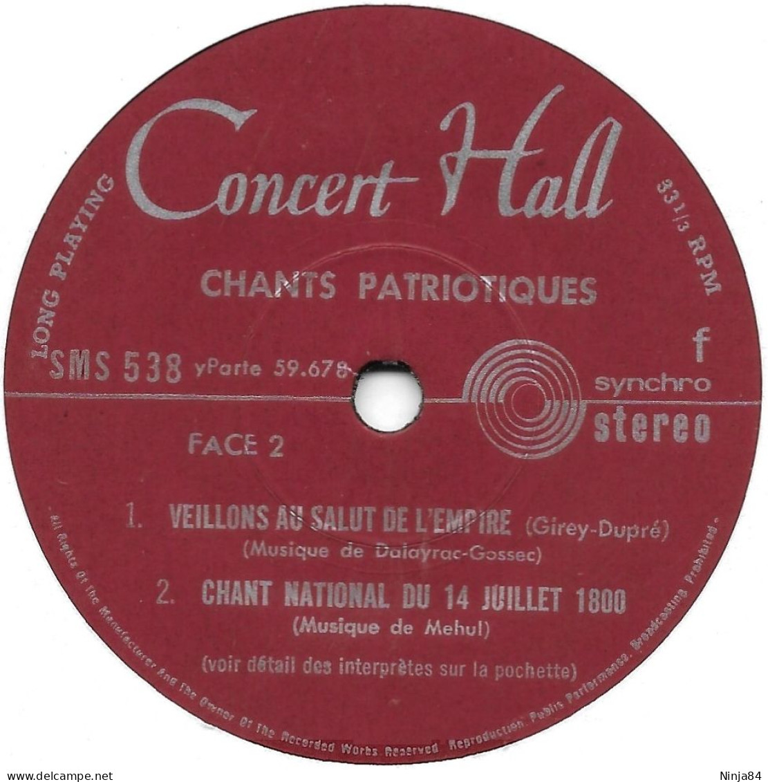 EP 45 RPM (7") Artistes Divers  "  Chants Patriotiques  " - Other - French Music