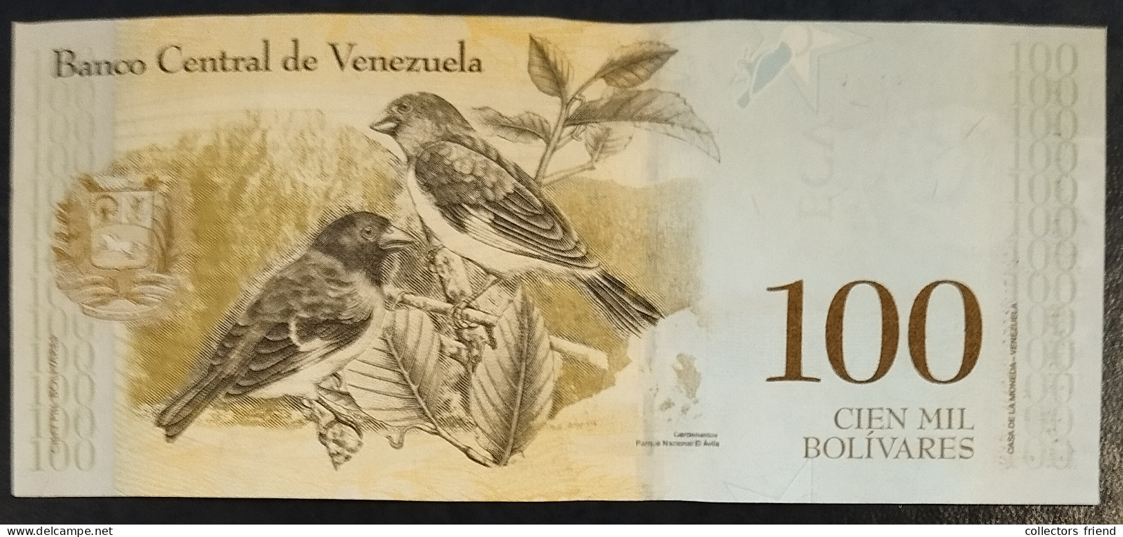 VENEZUELA 100000 Bolívares Year 2017 P100b UNC - Venezuela