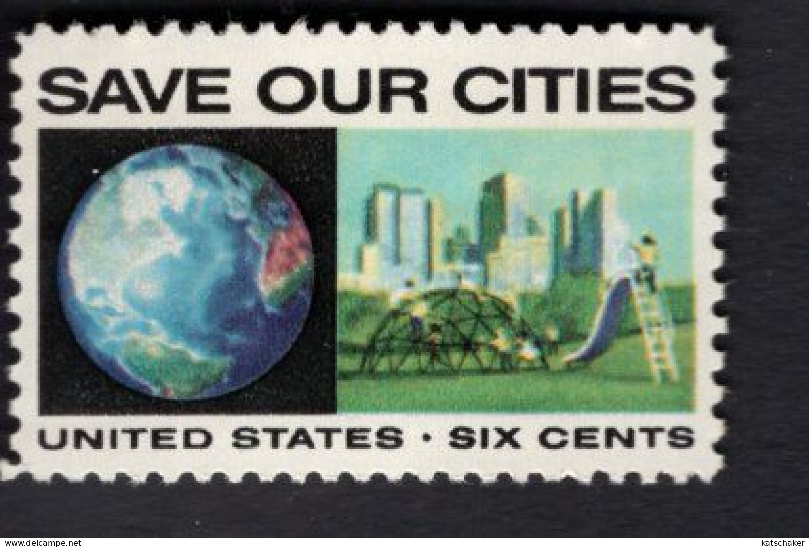 203635026 1970 SCOTT 1411 (XX) POSTFRIS MINT NEVER HINGED  - ANTI POLLUTION ISSUE SAVE OUR CITIES - GLOBE AND CITY - Ungebraucht