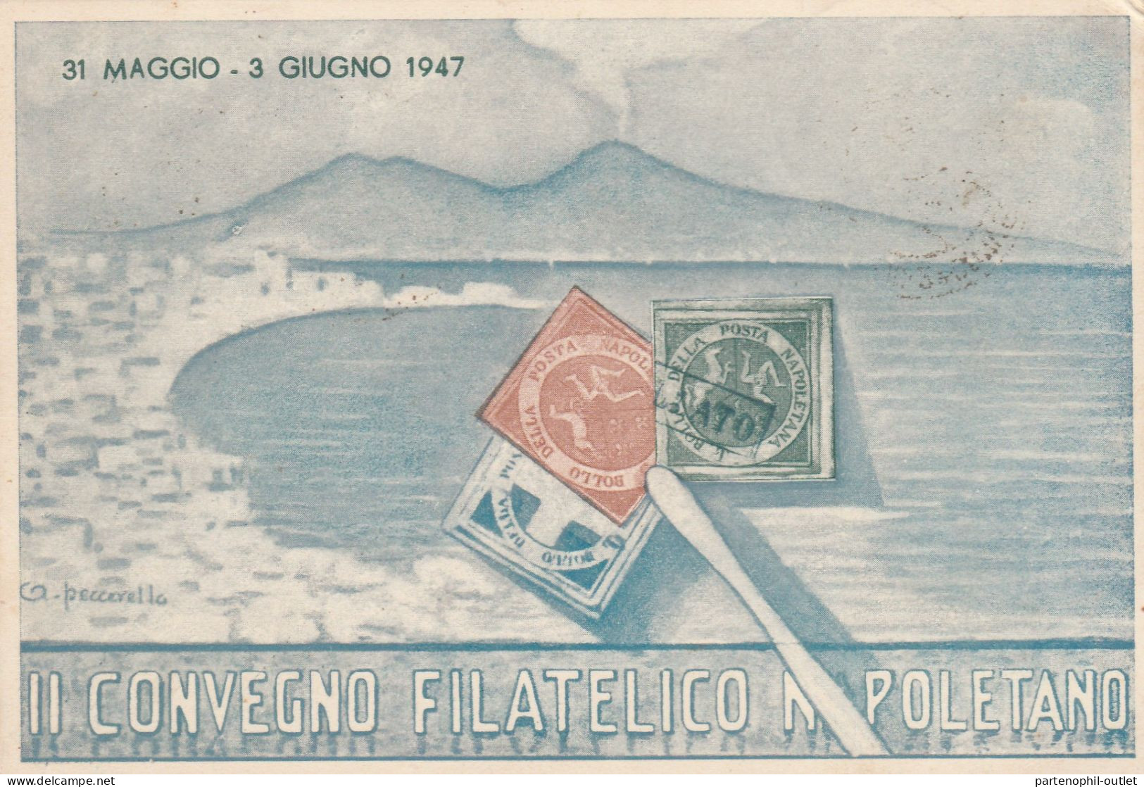 Cartolina - Postcard /  Viaggiata /  Convegno Filatelico Napoletano 1947 - Demonstrationen