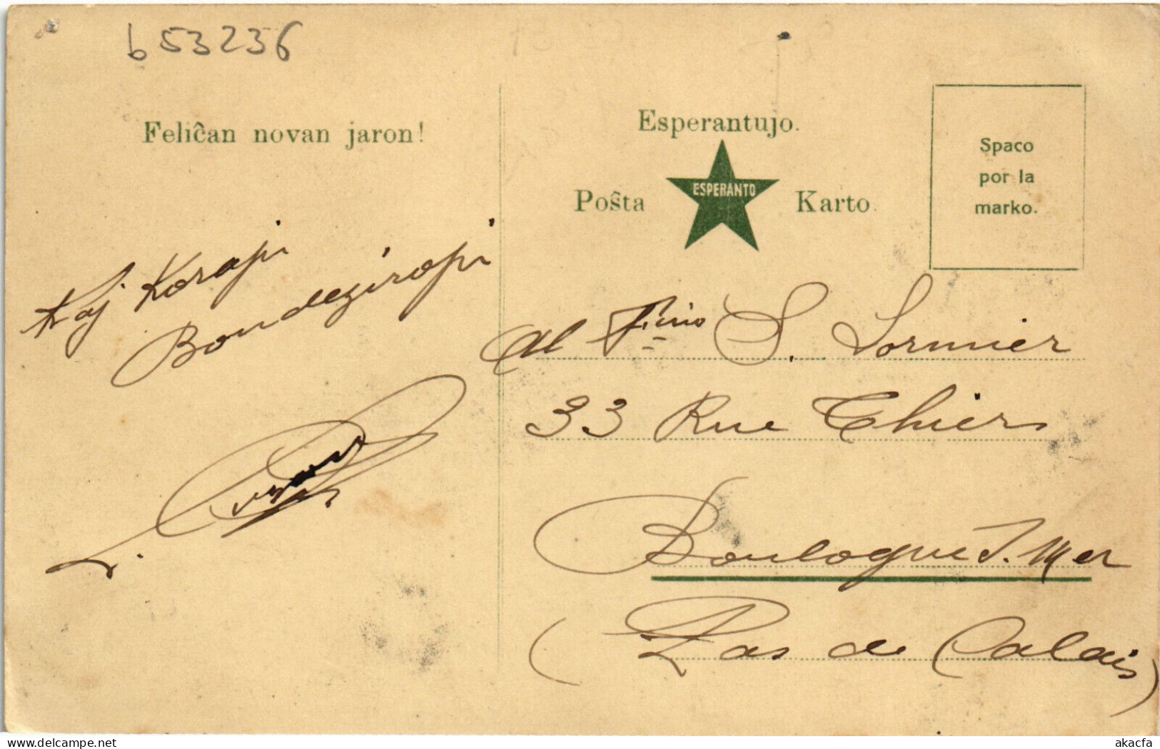 PC ESPERANTO, LA NOVA JARO, Vintage Postcard (b53236) - Esperanto