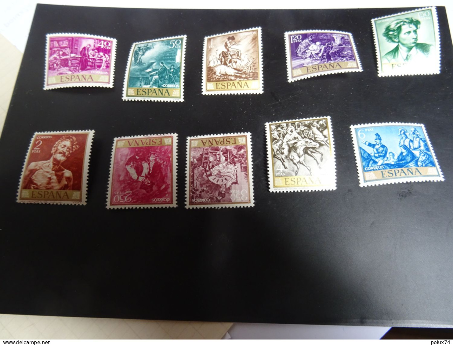 ESPAGNE Série Neuve **/*1968 œuvres Du Peintre Mariano Fortuny - Unused Stamps