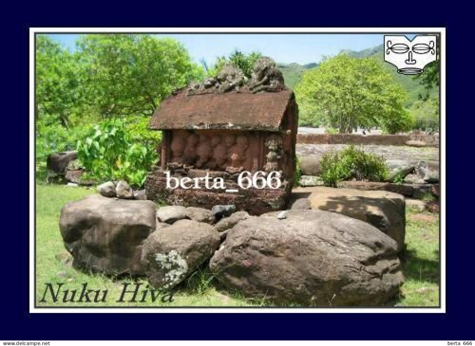 Marquesas Islands Nuku Hiva Carved Stones New Postcard - French Polynesia