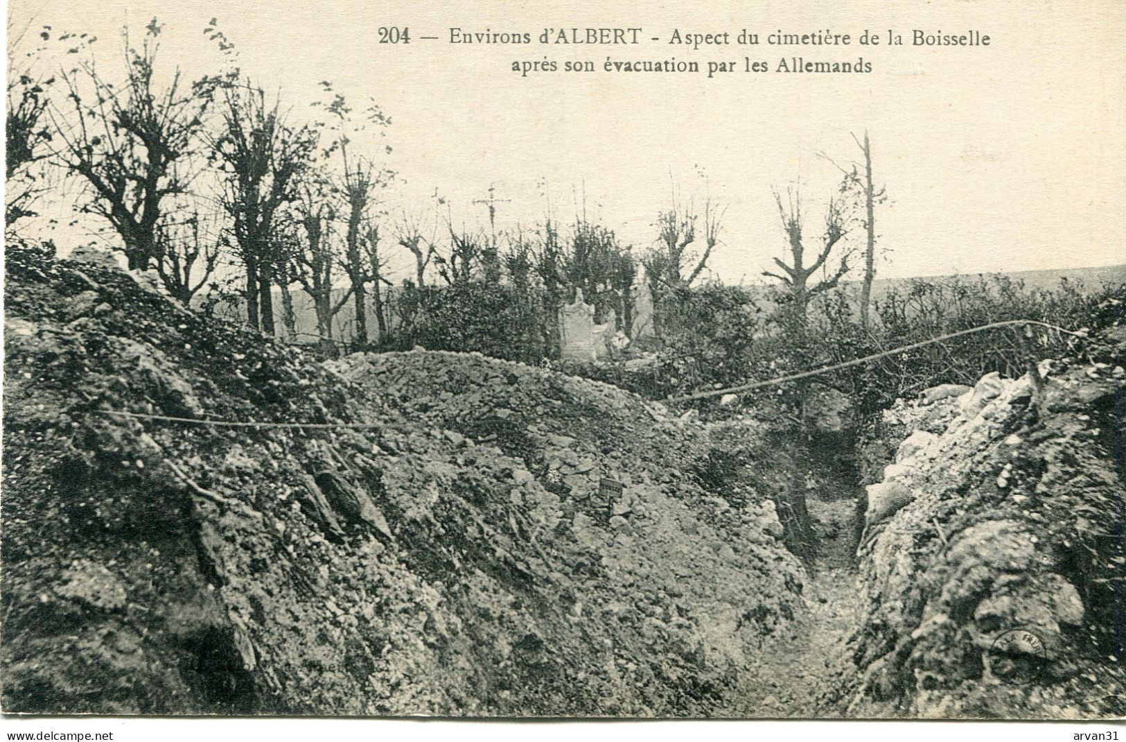 ENVIRONS D' ALBERT -  ASPECT Du CIMETIERE De La BOISSELLE Après Son EVACUATION Par Les ALLEMANDS - - War Cemeteries