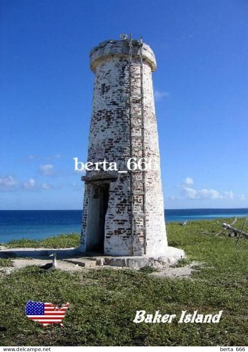 United States Baker Island Day Beacon Lighthouse New Postcard - Other & Unclassified