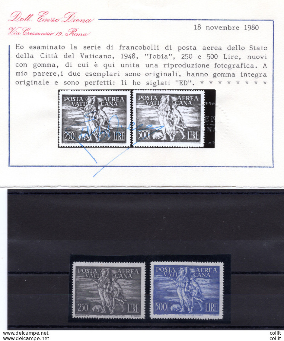Tobia Posta Aerea N. 16/17 Serie Cert. Diena - MNH - Unused Stamps
