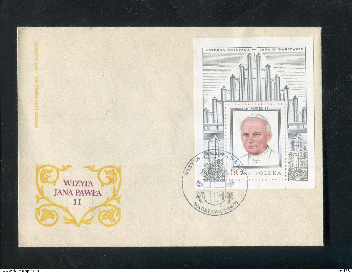 "POLEN" 1979, Block 76 (Rahmen Silber) FDC (L1128) - FDC